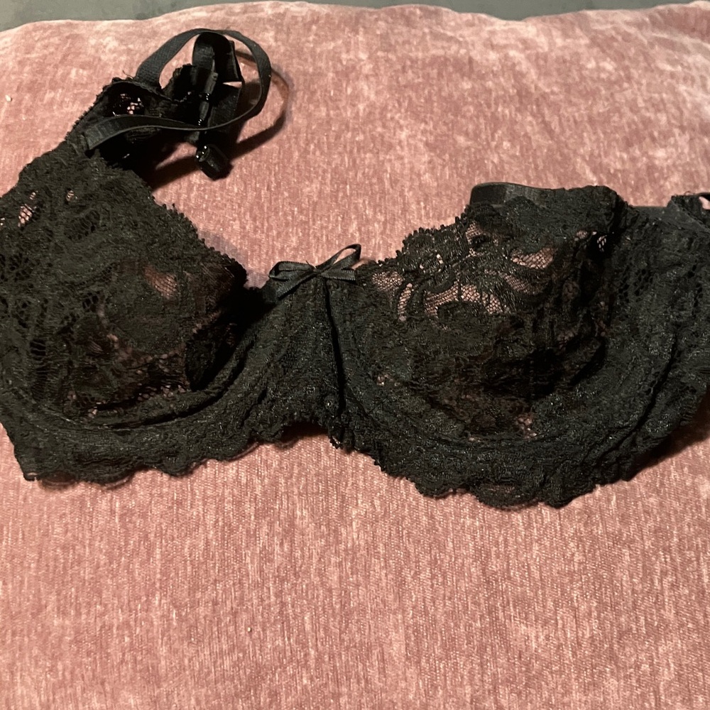 Black Lace Bra, unlined